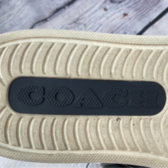 Coach Denim Signature Jacquard Lowtop Sneakers Navy Blue size 9 - Picture 8 of 11